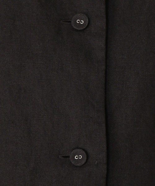 studio CLIP(スタディオクリップ)の「リネンミドルジャケットとテーパードパンツSET《オケージョンライン》(ノーカラージャケット・レディース・ブラック・FREE)」の14枚目の写真