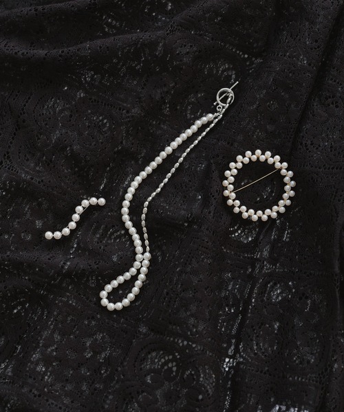 PUAL CE CIN(ピュアルセシン)の「パールサークルブローチ(ブローチ/コサージュ・レディース・その他・FREE)」の2枚目の写真