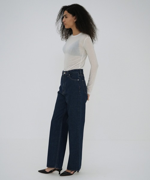 CLANE クラネ ハイウエストデニムパンツ SECOND DENIM PANTS(デニムパンツ)|CLANE(クラネ)の
