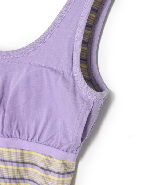 w closet（ダブルクローゼット）の「【カップ付き】マルチボーダータンクトップ（タンクトップ・レディース・グリーン系その他/イエロー系その他・FREE）」の10枚目の写真