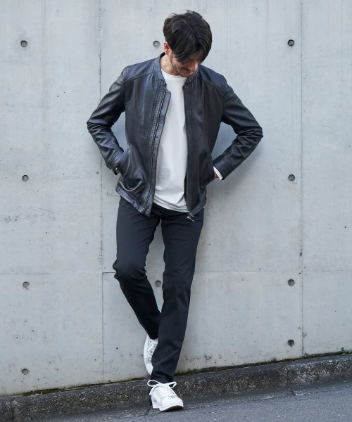 TETE HOMME(テットオム)の「イタリアンレザーブルゾン(ライダースジャケット・メンズ・ブラック・LARGE/MEDIUM/SMALL)」の15枚目の写真