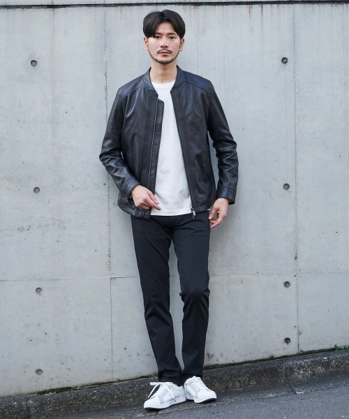 TETE HOMME(テットオム)の「イタリアンレザーブルゾン(ライダースジャケット・メンズ・ブラック・LARGE/MEDIUM/SMALL)」の13枚目の写真