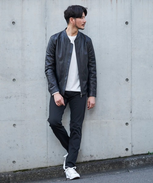 TETE HOMME(テットオム)の「イタリアンレザーブルゾン(ライダースジャケット・メンズ・ブラック・LARGE/MEDIUM/SMALL)」の14枚目の写真