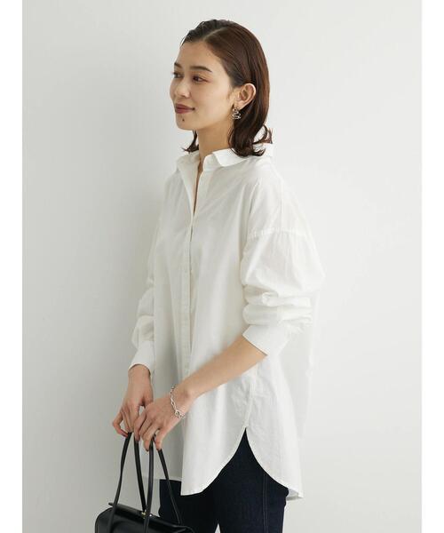 Green　Parks（グリーンパークス）の「オーバーシャツ（シャツ/ブラウス・レディース・オフホワイト/サックスブルー/ピンク/イエロー・FREE）」の14枚目の写真