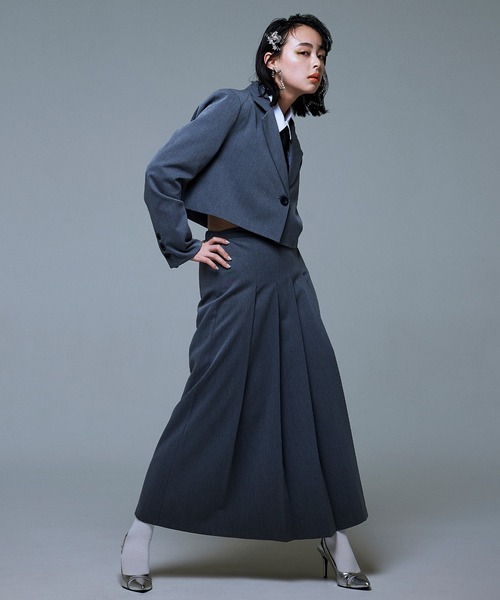 Narcissus（ナルシス）の「【Narcissus】ショートテーラージャケット（テーラードジャケット・レディース・ブラック/グレー・FREE）」の14枚目の写真