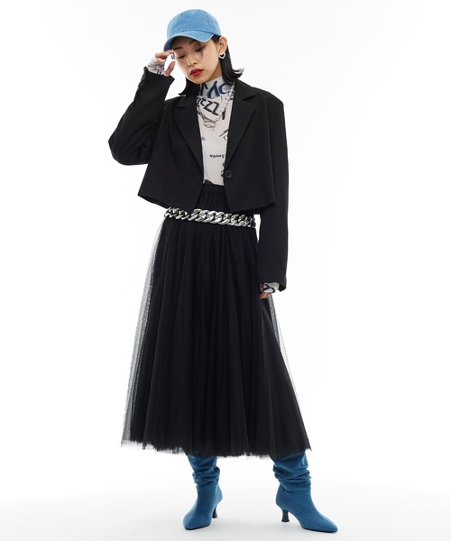 Narcissus（ナルシス）の「【Narcissus】ショートテーラージャケット（テーラードジャケット・レディース・ブラック/グレー・FREE）」の12枚目の写真