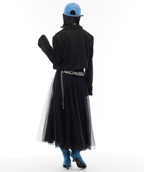 Narcissus（ナルシス）の「【Narcissus】ショートテーラージャケット（テーラードジャケット・レディース・ブラック/グレー・FREE）」の7枚目の写真