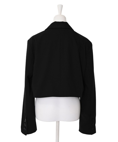 Narcissus（ナルシス）の「【Narcissus】ショートテーラージャケット（テーラードジャケット・レディース・ブラック/グレー・FREE）」の5枚目の写真