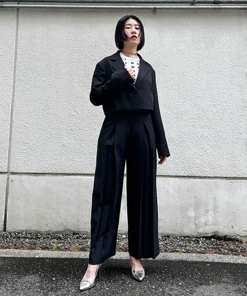 Narcissus（ナルシス）の「【Narcissus】ショートテーラージャケット（テーラードジャケット・レディース・ブラック/グレー・FREE）」の17枚目の写真