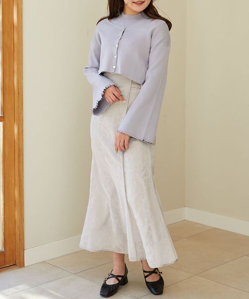 MAJESTIC LEGON(マジェスティックレゴン)の「タンクsetショートニットカーデ(アンサンブル・レディース・グレー/ブルー/アイボリー・MEDIUM)」の18枚目の写真