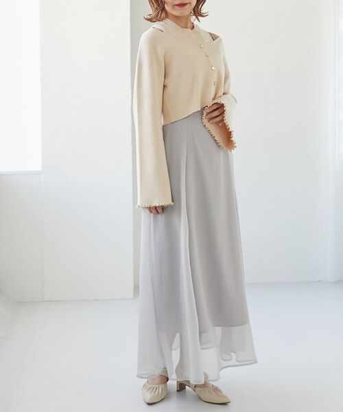 MAJESTIC LEGON(マジェスティックレゴン)の「タンクsetショートニットカーデ(アンサンブル・レディース・グレー/ブルー/アイボリー・MEDIUM)」の16枚目の写真