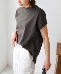 USAコットン汗染み防止フレンチスリーブTシャツ
