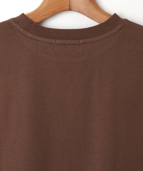 andme（アンドミー）の「USAコットン汗染み防止フレンチスリーブTシャツ（Tシャツ/カットソー・レディース・オフホワイト/ブラウン/ブラック/ターコイズブルー/ピンク/チャコールグレー・M）」の19枚目の写真