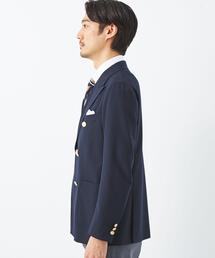 【美品】グリーンレーベルリラクシング ストライプ ダブル 6B スーツジャケット green label relaxing（グリーンレーベルリラクシング）の「TW