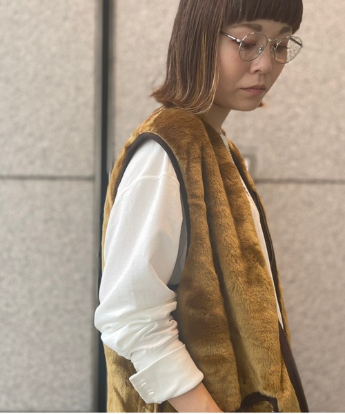 Barbour(バブアー)の「BARBOUR (バブアー) WARM PILE WAISTCOAT ZIPIN LINER(MLI0004)(ベスト・メンズ・ブラウン・40/42)」の6枚目の写真