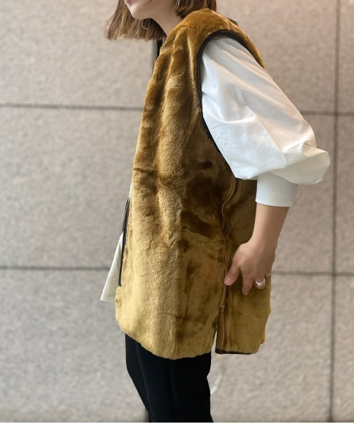 Barbour(バブアー)の「BARBOUR (バブアー) WARM PILE WAISTCOAT ZIPIN LINER(MLI0004)(ベスト・メンズ・ブラウン・40/42)」の13枚目の写真