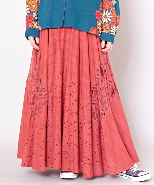 チャイハネ（チャイハネ）の「【チャイハネ】レリーアフレアスカート（スカート・レディース・グリーン/ブラック/イエロー/レッド/ホワイト/カーキ/ブルー/ブラウン/ライトイエロー/ダークブラウン・FREE）」の10枚目の写真