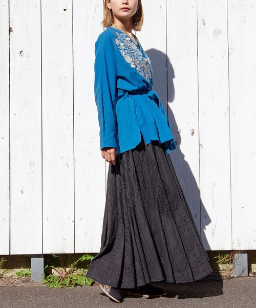 チャイハネ（チャイハネ）の「【チャイハネ】レリーアフレアスカート（スカート・レディース・グリーン/ブラック/イエロー/レッド/ホワイト/カーキ/ブルー/ブラウン/ライトイエロー/ダークブラウン・FREE）」の19枚目の写真