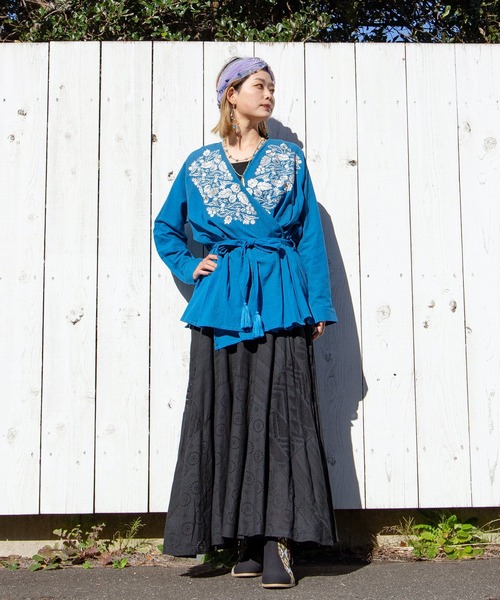 チャイハネ（チャイハネ）の「【チャイハネ】レリーアフレアスカート（スカート・レディース・グリーン/ブラック/イエロー/レッド/ホワイト/カーキ/ブルー/ブラウン/ライトイエロー/ダークブラウン・FREE）」の20枚目の写真