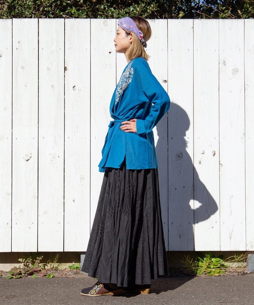 チャイハネ（チャイハネ）の「【チャイハネ】レリーアフレアスカート（スカート・レディース・グリーン/ブラック/イエロー/レッド/ホワイト/カーキ/ブルー/ブラウン/ライトイエロー/ダークブラウン・FREE）」の21枚目の写真