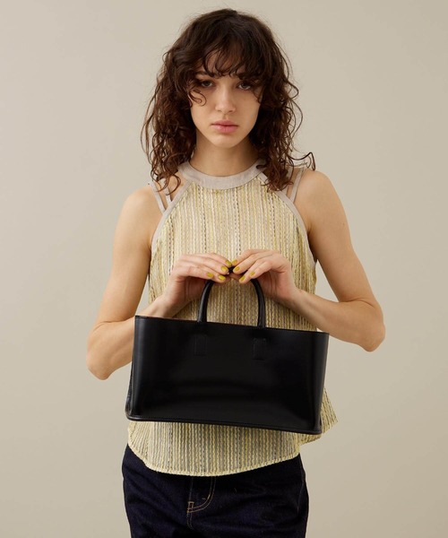 Courtney Orla（コートニーオーラ）の「【Courtney Orla/コートニーオーラ】CURVE WIDE TOTE s/トートバッグ（トートバッグ・レディース・ブラック・FREE）」の5枚目の写真
