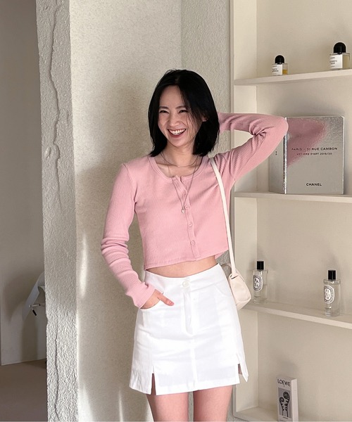 by muni:r（バイ ムニール）の「スリットスカートパンツ（スカート・レディース・ブラック/ピンク/ホワイト・SMALL/MEDIUM）」の14枚目の写真