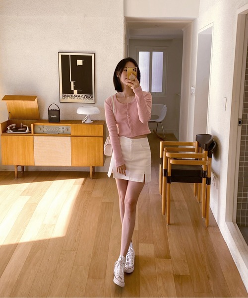 by muni:r（バイ ムニール）の「スリットスカートパンツ（スカート・レディース・ブラック/ピンク/ホワイト・SMALL/MEDIUM）」の15枚目の写真
