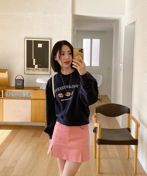 by muni:r（バイ ムニール）の「スリットスカートパンツ（スカート・レディース・ブラック/ピンク/ホワイト・SMALL/MEDIUM）」の11枚目の写真