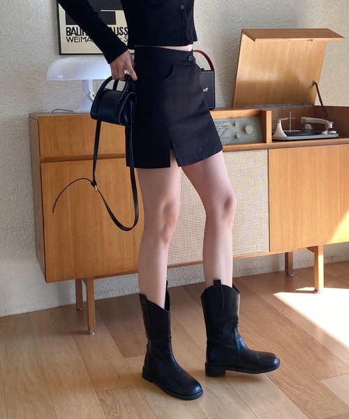 by muni:r（バイ ムニール）の「スリットスカートパンツ（スカート・レディース・ブラック/ピンク/ホワイト・SMALL/MEDIUM）」の16枚目の写真