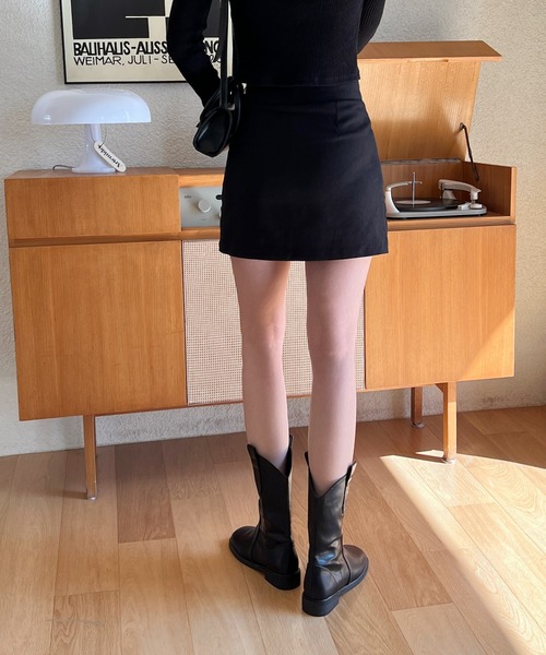 by muni:r（バイ ムニール）の「スリットスカートパンツ（スカート・レディース・ブラック/ピンク/ホワイト・SMALL/MEDIUM）」の17枚目の写真