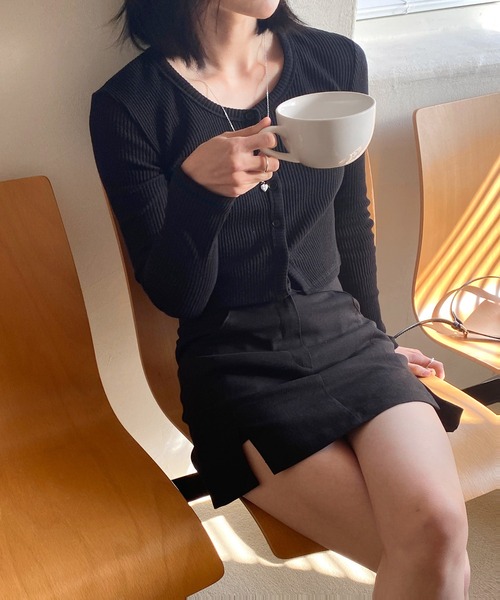 by muni:r（バイ ムニール）の「スリットスカートパンツ（スカート・レディース・ブラック/ピンク/ホワイト・SMALL/MEDIUM）」の18枚目の写真