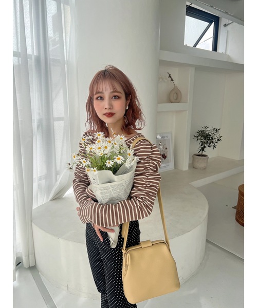 JUMELLE(ジュメロ)の「パフボーダートップ(Tシャツ/カットソー・レディース・ブラック/ブラウン・FREE)」の14枚目の写真