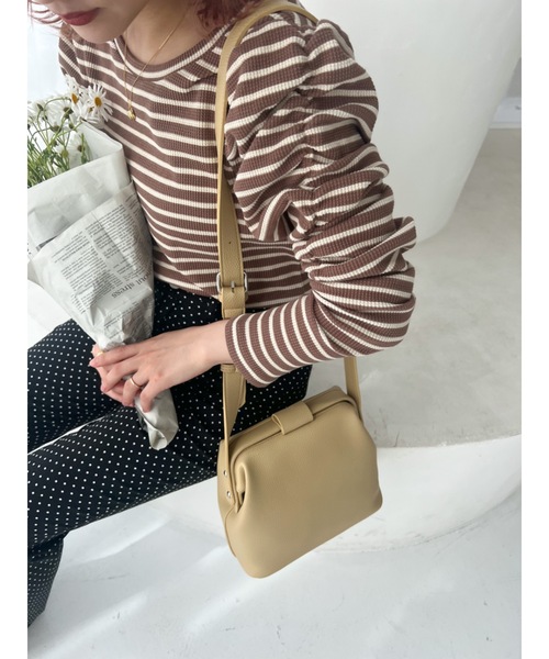 JUMELLE(ジュメロ)の「パフボーダートップ(Tシャツ/カットソー・レディース・ブラック/ブラウン・FREE)」の19枚目の写真