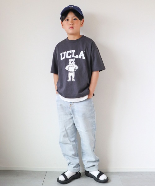 UCLA(ユーシーエルエー)の「【KIDS】【UCLA/ユーシーエルエー】フロントロゴTee(Tシャツ/カットソー・キッズ・ピンク/アイボリー/チャコールグレー・S/XL/L/M/XXL)」の1枚目の写真