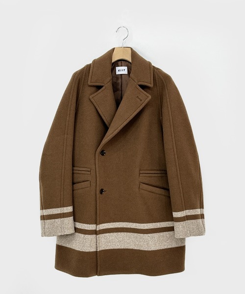 KIIT(キート)の「KIIT BRANKETS HALF COAT (KIP-C99-102)(ダウンジャケット/コート・メンズ・ブラウン/ブラック・3/2/1)」の1枚目の写真
