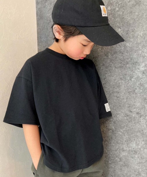 THE CASUAL(カジュアル)の「BIGシルエット 無地半袖ヘムT(Tシャツ/カットソー・キッズ・オフホワイト/ベージュ/ダークグリーン/杢グレー/チャコール/ブラック・160cm/140cm/120cm/150cm/130cm/110cm)」の15枚目の写真