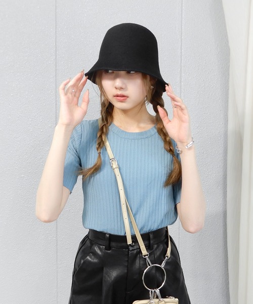 minia（ミニア）の「クローシュハット（ハット・レディース・ブラック/アイボリー/ベージュ/ブルー/パープル・FREE）」の3枚目の写真