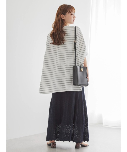 AMERICAN HOLIC(アメリカンホリック)の「ボーダーポンチョカットチュニック2(Tシャツ/カットソー・レディース・グレー系その他・M/L)」の11枚目の写真