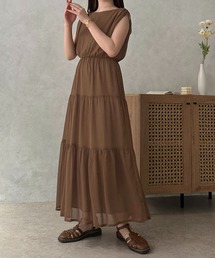 apres jour clair（アプレジュールクレア）の「【apres jour clair】楊柳ティアードワンピース【ZOZOTOWN限定アイテム】（ワンピース）」