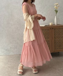 【apres jour clair】楊柳ティアードワンピース【ZOZOTOWN限定アイテム】