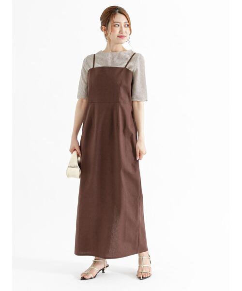 Te chichi（テチチ）の「シアーストライプ5分袖プルオーバー（Tシャツ/カットソー・レディース・チャコールグレー/オフホワイト/グリーン・F）」の5枚目の写真