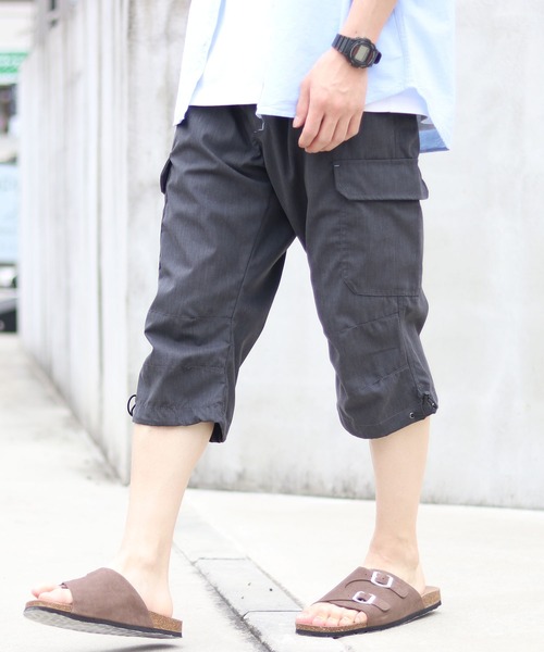 MRU（エムアールユー）の「2026SS MRU/エムアールユー 接触冷感 DRY ドライ カーゴパンツ クロップド/7分丈/ハーフパンツ（カーゴパンツ・メンズ・ブラック/カーキ/ベージュ/チャコール/ブルー系その他・M/L/LL）」の3枚目の写真