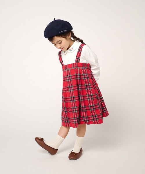 Moujonjon（ムージョンジョン）の「衿お花刺繍・衿レース白長袖ブラウス（シャツ/ブラウス・キッズ・その他3/その他1・120/140/130/90/110/100）」の11枚目の写真