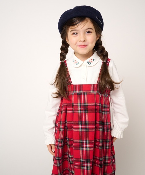 Moujonjon（ムージョンジョン）の「衿お花刺繍・衿レース白長袖ブラウス（シャツ/ブラウス・キッズ・その他3/その他1・120/140/130/90/110/100）」の8枚目の写真