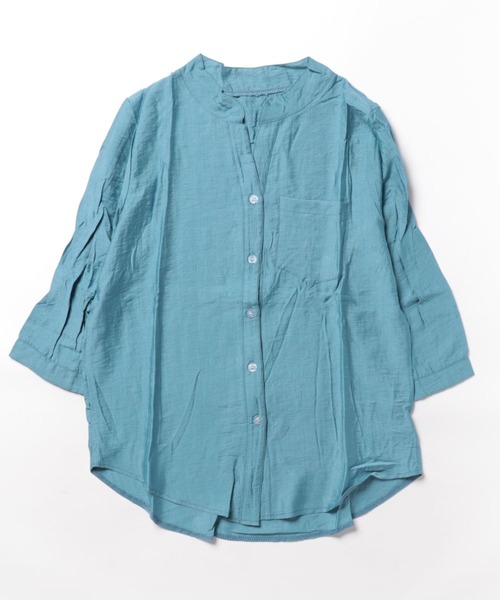 BLANC FICELLE(ブランフィセル)の「薄手 7分袖シャツ(シャツ/ブラウス・メンズ・ネイビー/ホワイト/ブルー・L/XL/M)」の5枚目の写真