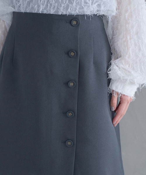 VIS（ビス）の「【洗える】ラップ風台形ミニスカート（スカート）」 - WEAR