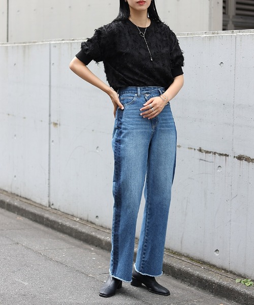 COLONY 2139（コロニートゥーワンスリーナイン）の「フリンジジャガードクルーネックパフスリーブプルオーバー（シャツ/ブラウス・レディース・オフホワイト/ブラック・FREE）」の18枚目の写真