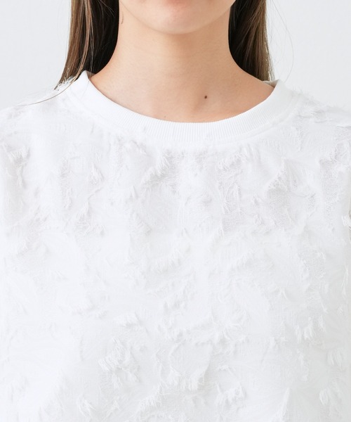 COLONY 2139（コロニートゥーワンスリーナイン）の「フリンジジャガードクルーネックパフスリーブプルオーバー（シャツ/ブラウス・レディース・オフホワイト/ブラック・FREE）」の19枚目の写真