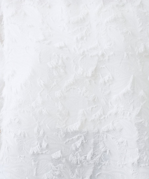 COLONY 2139（コロニートゥーワンスリーナイン）の「フリンジジャガードクルーネックパフスリーブプルオーバー（シャツ/ブラウス・レディース・オフホワイト/ブラック・FREE）」の22枚目の写真