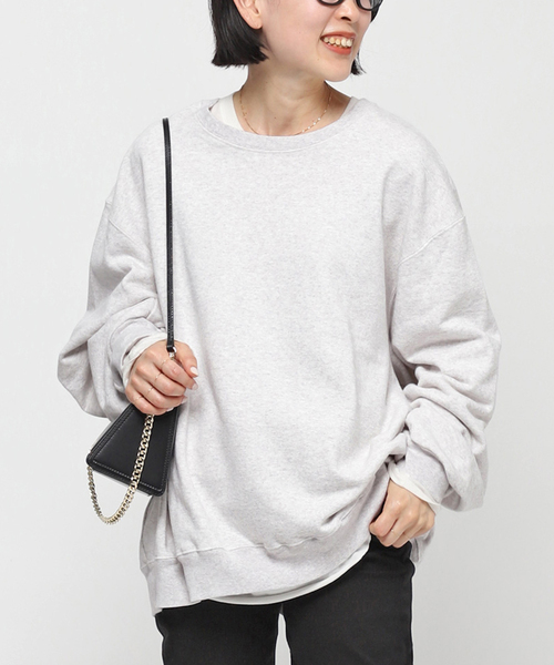 AP STUDIO(エーピーストゥディオ)の「PRINT SWEAT PULLOVER(スウェット・レディース・グレー・FREE)」の2枚目の写真